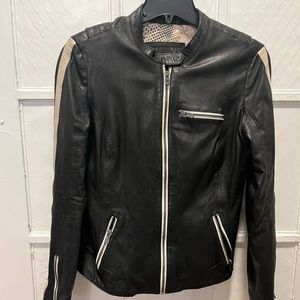 Womens Leather Jacket Bomber